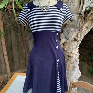 Sailor dress - BARGAIN! Missing button